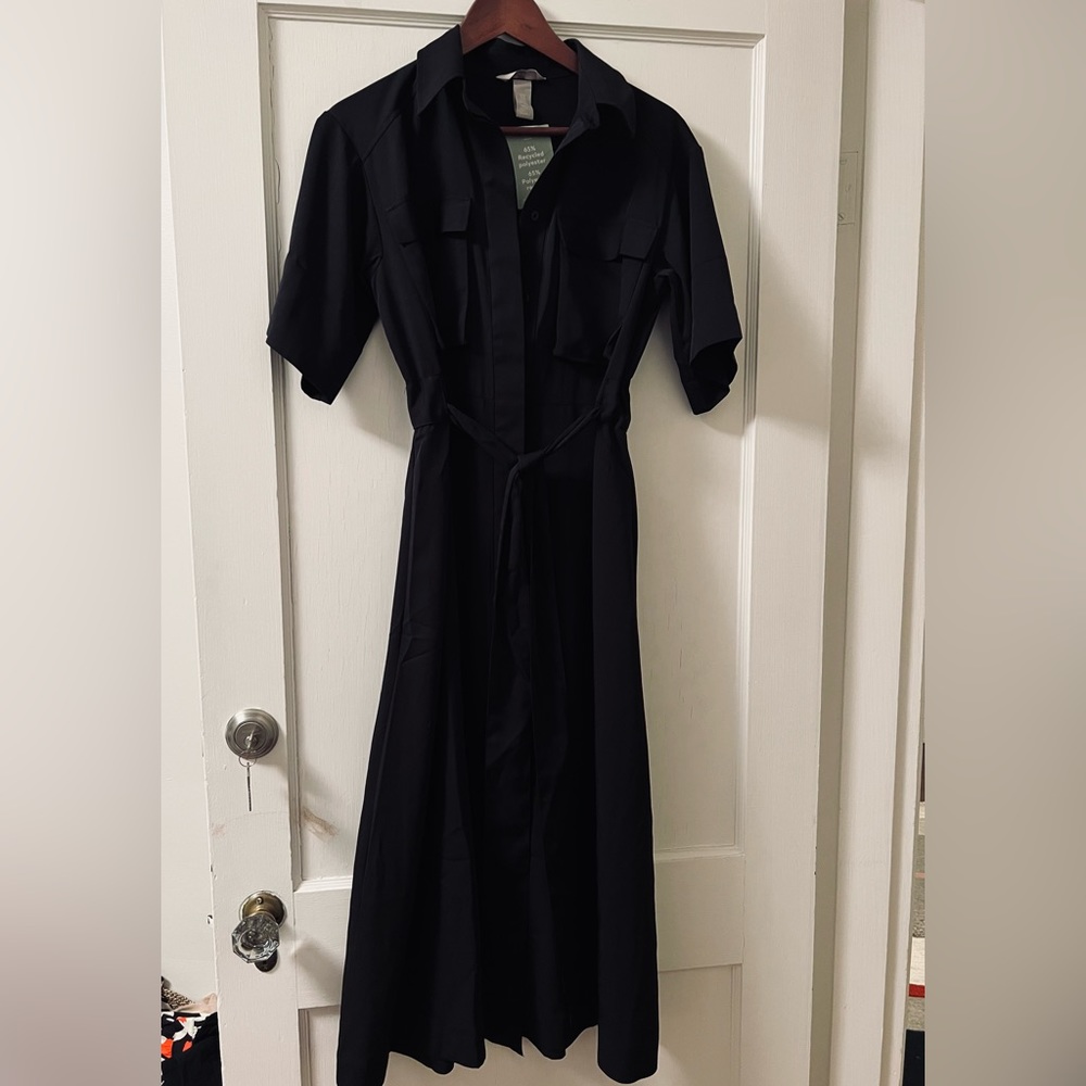 Black shirt dress